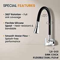 Sink Cock Flexible Dual Flow