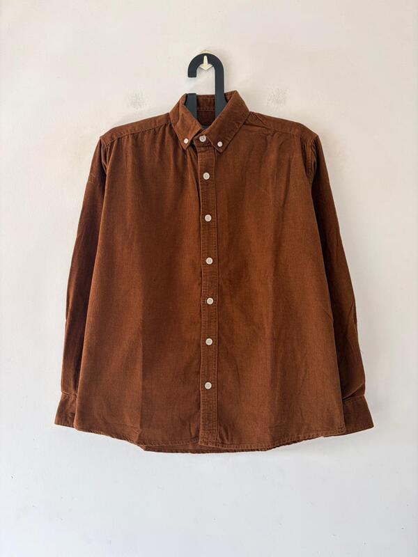Chestnut brown corduroy shirt