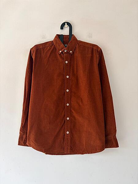 Rust orange corduroy shirt