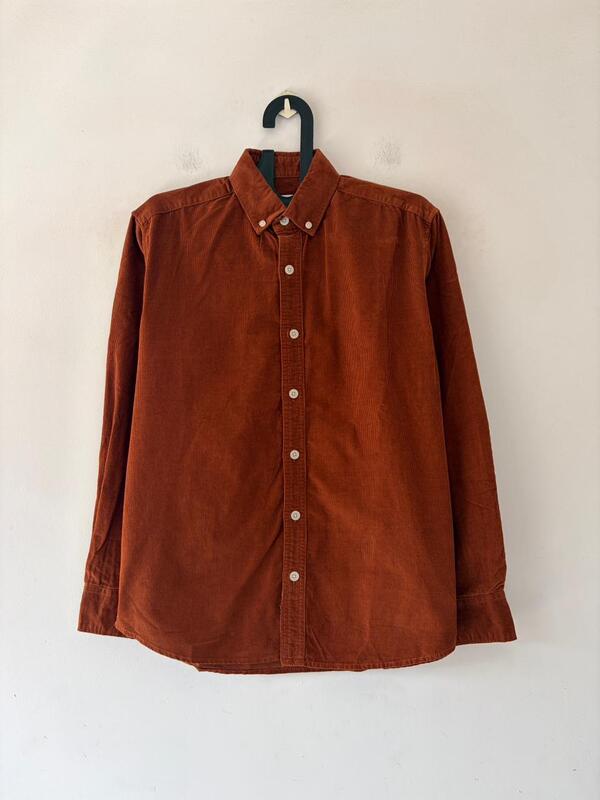 Rust orange corduroy shirt