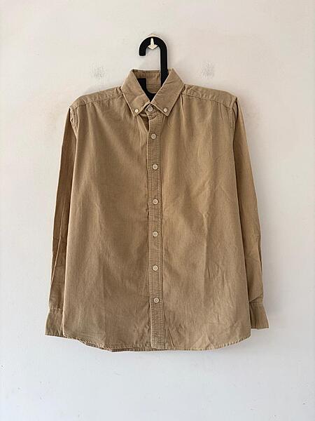 Sandstone beige corduroy shirt