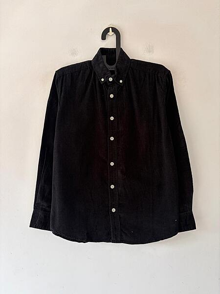 Jet black corduroy shirt