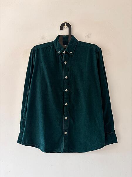 Emerald green corduroy shirt