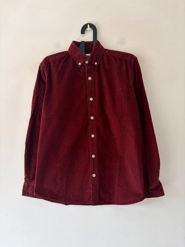 Rich maroon corduroy shirt