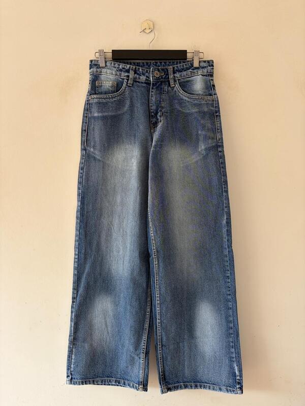 Denim blue baggy jeans