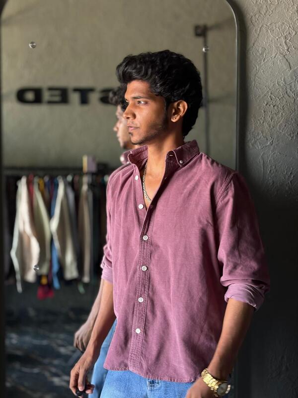 Dusty plum corduroy shirt