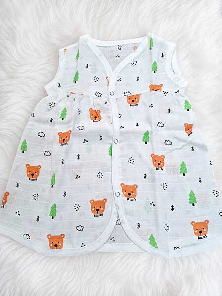 Muslin Button frocks -Bear