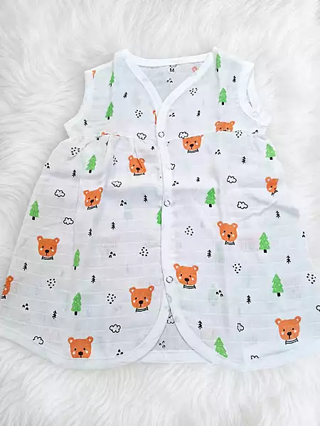 Muslin Button frocks -Bear