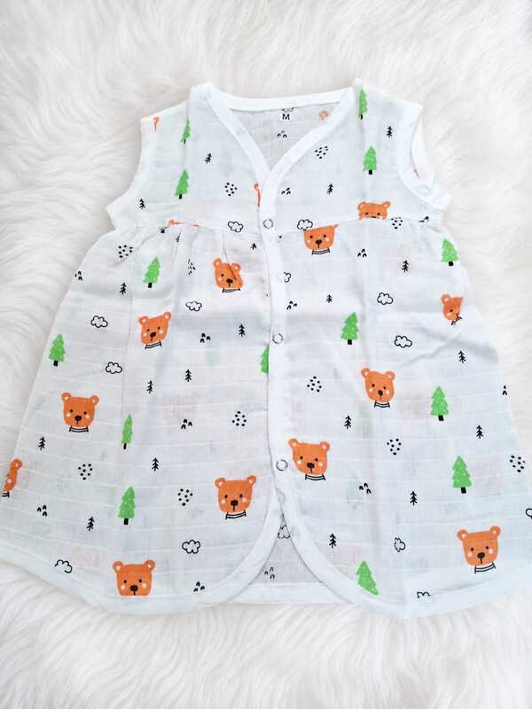 Muslin Button frocks -Bear