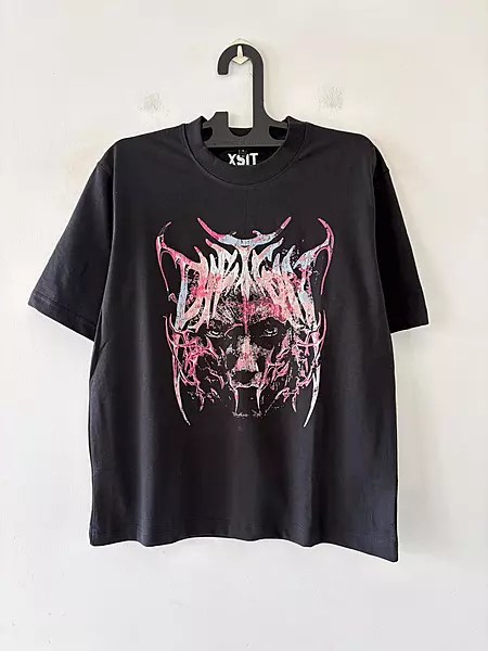 Black venom sigil oversized tee