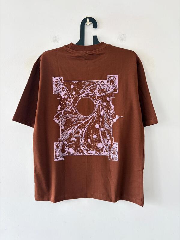 Brown divine eye oversized tee