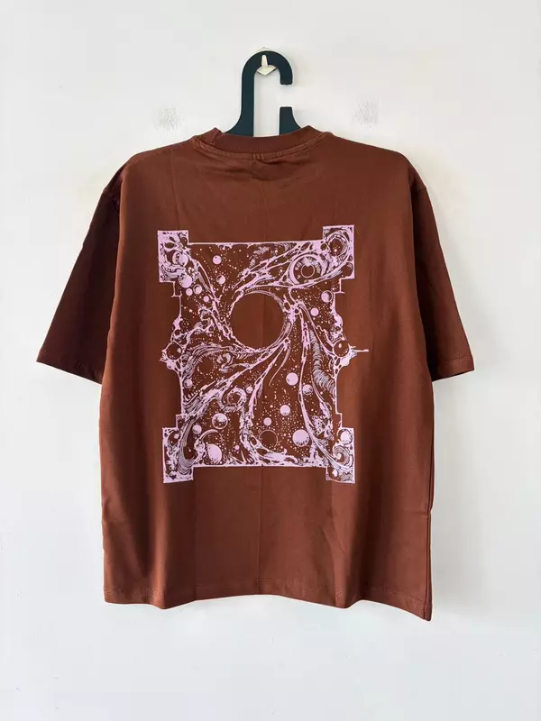 Brown divine eye oversized tee