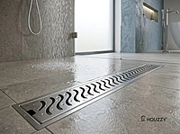 Wave Shower Drain Channel