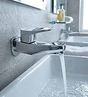 Aqua Wall Mounted Long Body Bib Cock