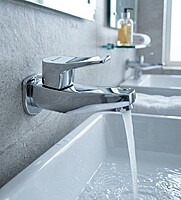Aqua Wall Mounted Long Body Bib Cock