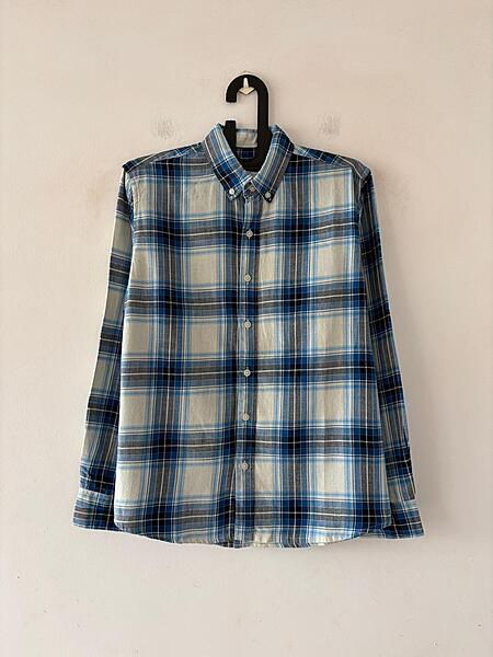 Sea blue & ivory flannels