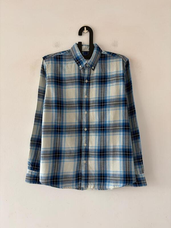 Sea blue & ivory flannels