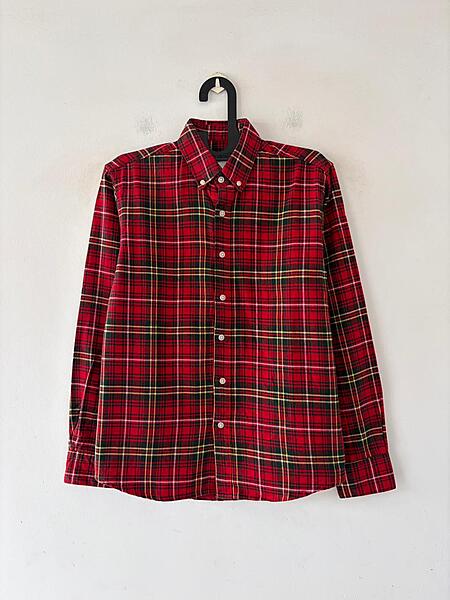 Crimson red & forest flannels