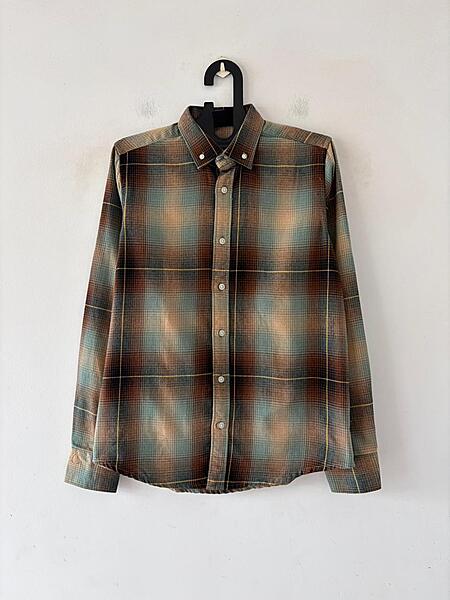 Rustic brown & moss flannels