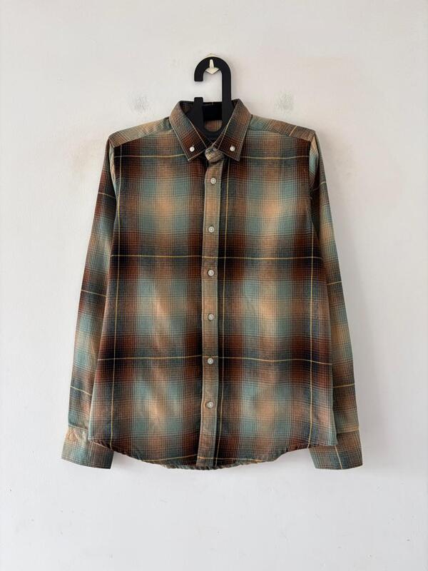 Rustic brown & moss flannels