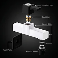 Ludo Pro Long Body Bib Cock With Flange