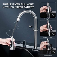 Nano Smart Kitchen Sink with Pull-Out Faucet & RO Tap