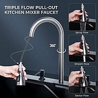 Nano Smart Kitchen Sink with Pull-Out Faucet & RO Tap