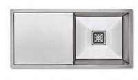 Premium Handmade Single Bowl Sink with Integrated Drainboard