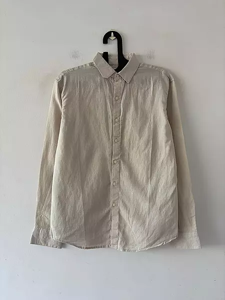 Ivory sand linen shirt