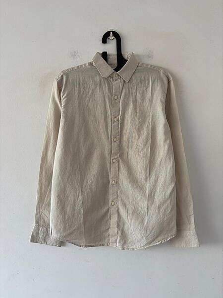 Ivory sand linen shirt