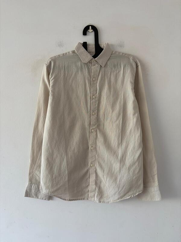 Ivory sand linen shirt