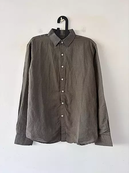 Ash taupe linen shirt