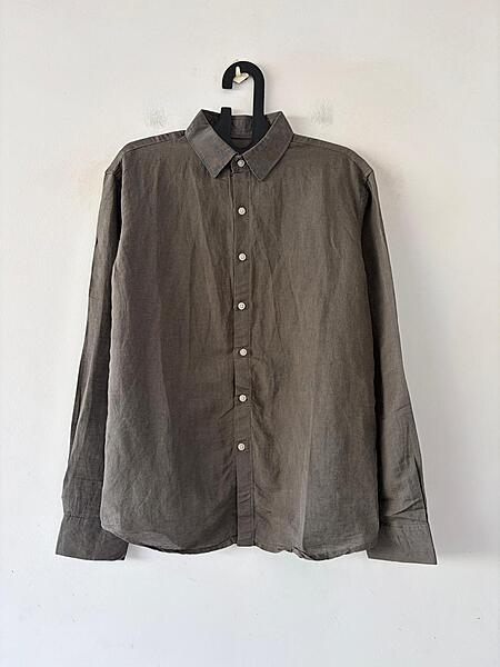 Ash taupe linen shirt