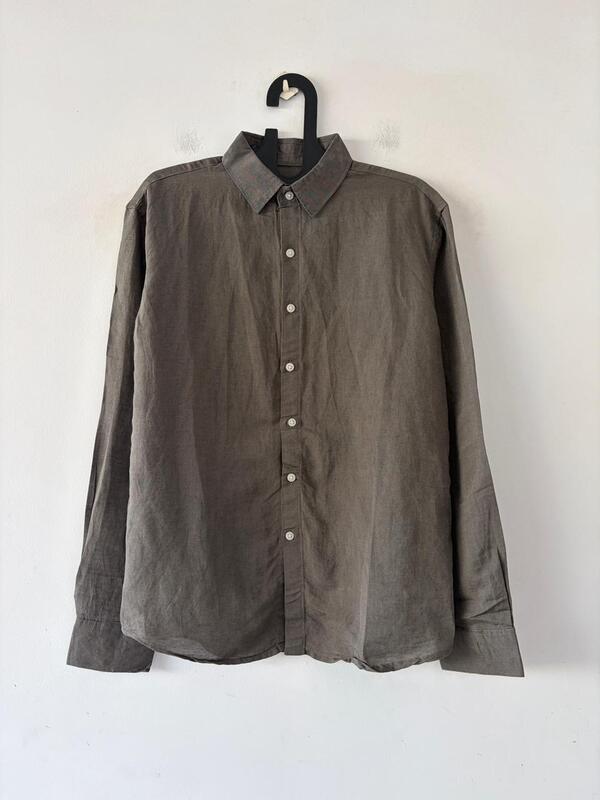 Ash taupe linen shirt