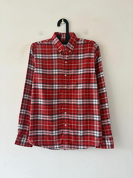 Crimson red & frost flannels