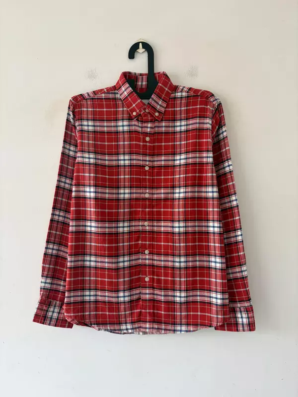 Crimson red & frost flannels