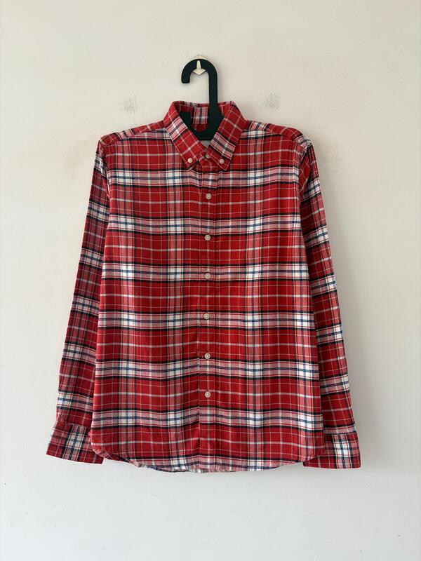 Crimson red & frost flannels