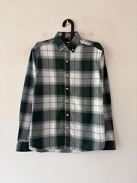 Forest green & ivory flannels