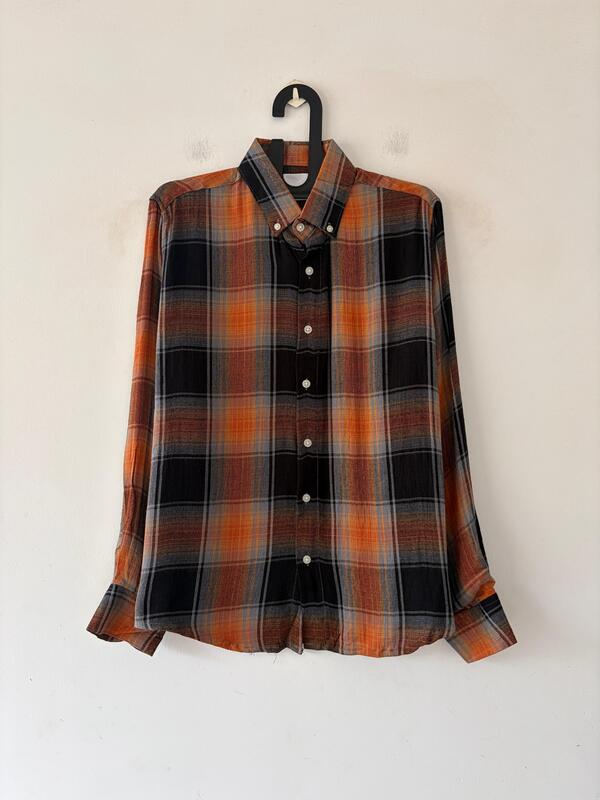 Burnt orange & charcoal Imp flannels