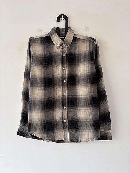 Smoke grey & ivory haze flannels