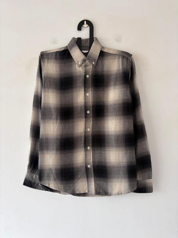 Smoke grey & ivory haze flannels