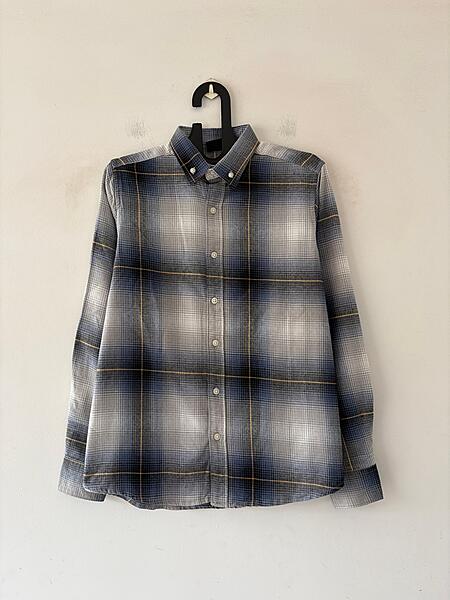 Steel blue & sand mist flannels