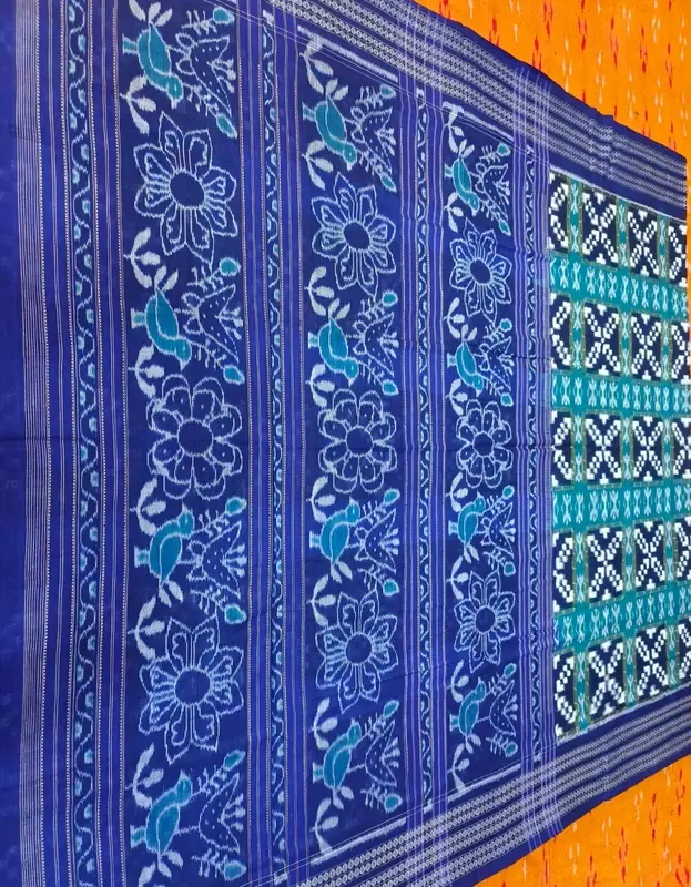 CROSS SAKTA SAREE-SEAGREEN