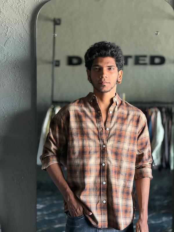 Rustic brown & dune flannels