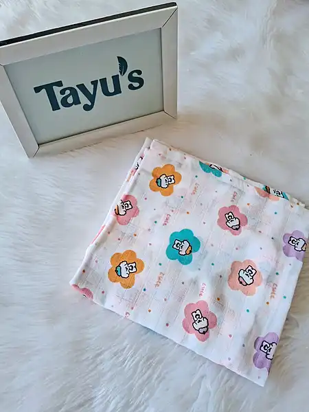 Muslin Bath towel Flower Toy(75*75 CM)