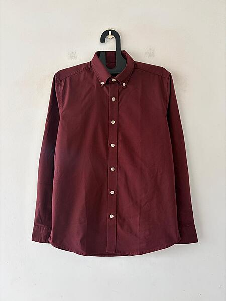 Wine maroon oxford shirt