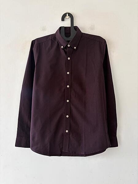 Deep plum oxford shirt