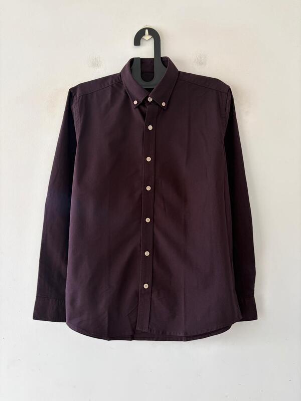 Deep plum oxford shirt