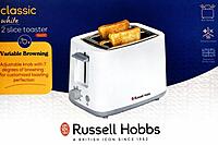 Toaster Russell Hobbs Popup 2 Slice 16600 Classic White Toaster Russell Hobbs Popup 2 Slice 16600 Classic White