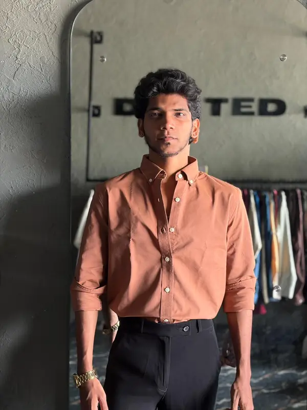 Cinnamon oxford shirt